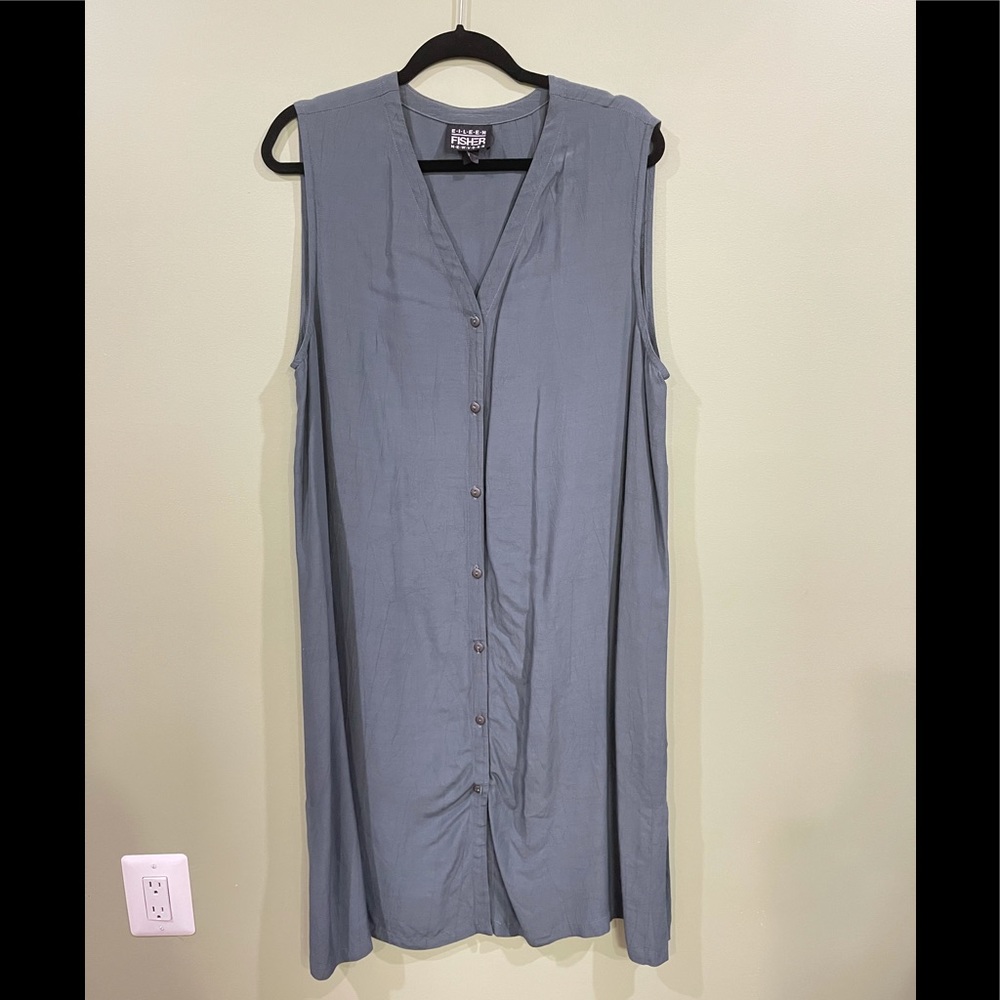 VINTAGE Eileen Fisher 90’s button down dress